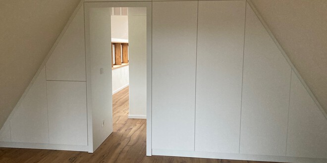 Einbaumöbel Dachgeschoss, Entwurf, Architekt
