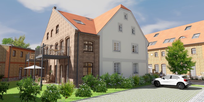 Architekt Leipzig, hochwertig wohnen, umbau Sanierung Dreiseithof, Architekt Dresden, Architekt Denkmalschutz